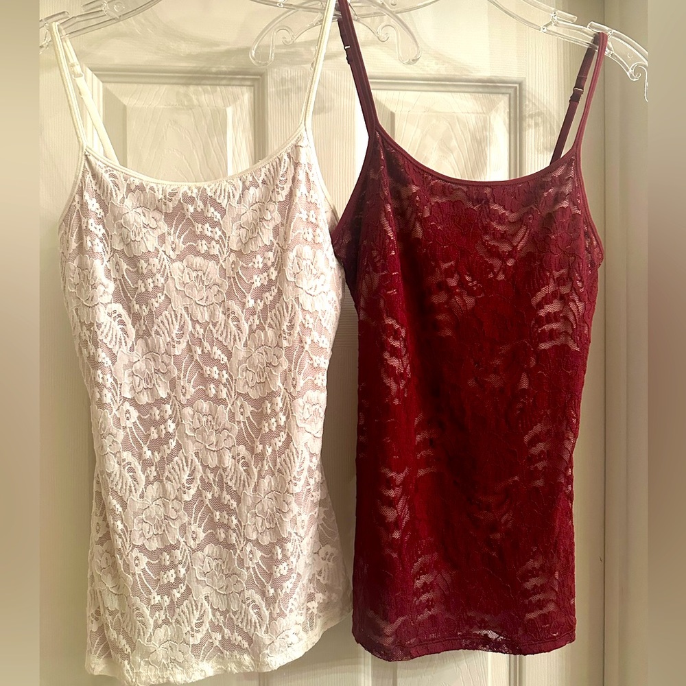 2 - Express “Best Loved Camis” w/Built-In Bra